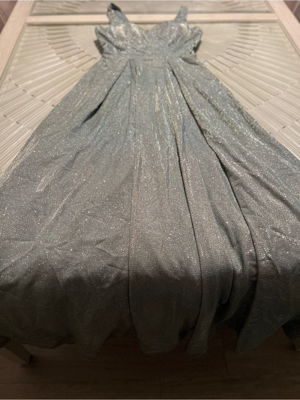 B. Smart Shimmery Light Silver Cocktail Dress